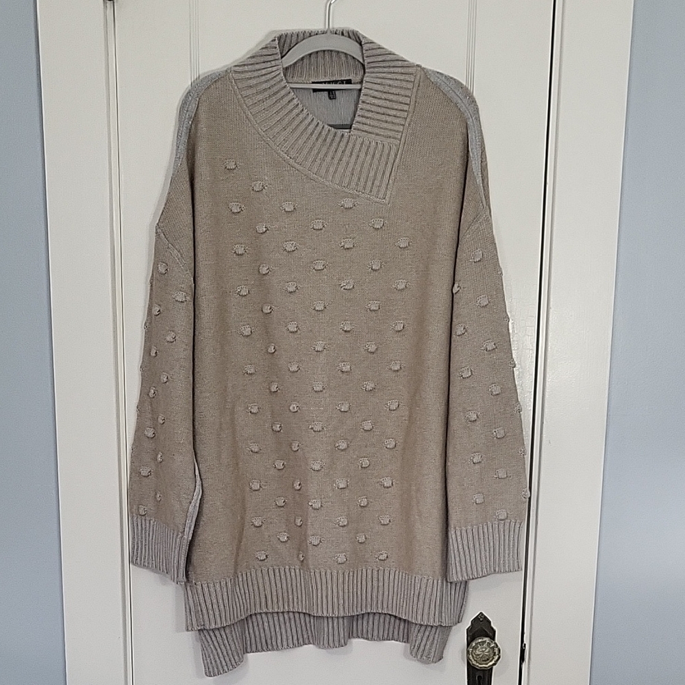 Cozy Beige Sweater with Textured Design